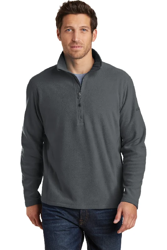 Eddie Bauer Mens Pill Resistant Microfleece 1/4 Zip Sweatshirt - Steel Grey