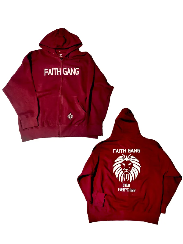 F.G.O.E. (Faith Gang Over Everything) Zip Hoodie (multple color options)