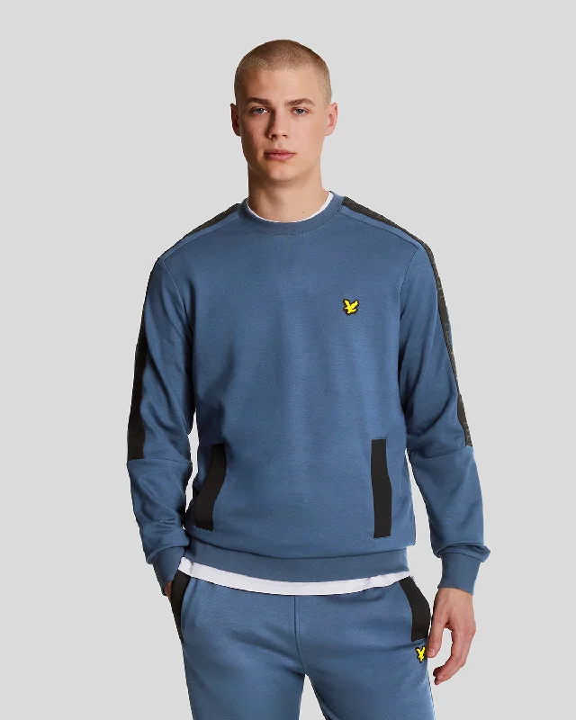 Sports Pocket Branded Crew Neck Sweatshirt