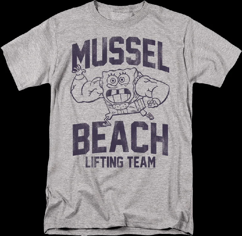 Mussel Beach Lifting Team SpongeBob SquarePants T-Shirt