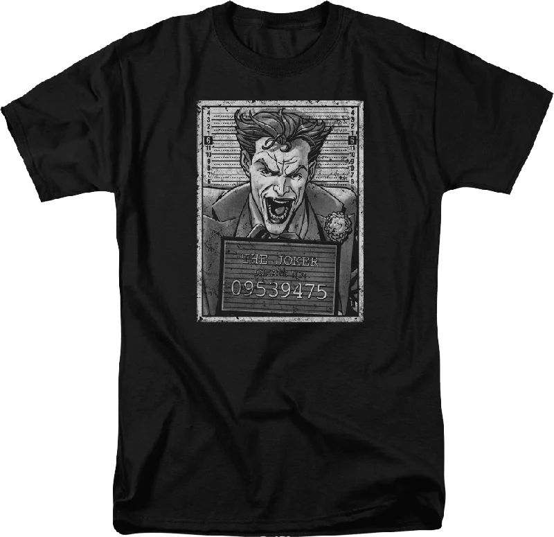 The Joker Black & White Mugshot DC Comics T-Shirt