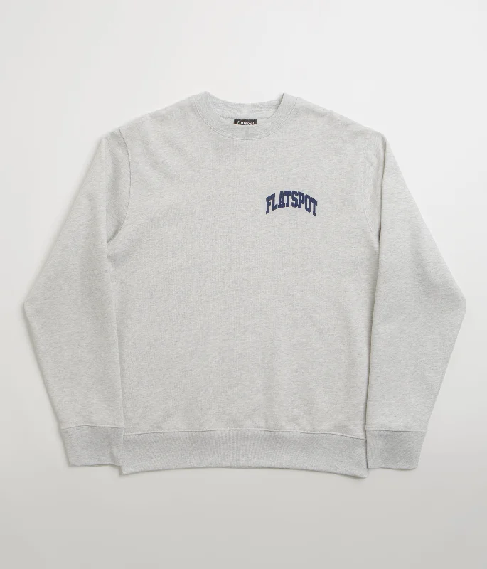 Flatspot Collegiate Crewneck Sweatshirt - Cool Heather Grey