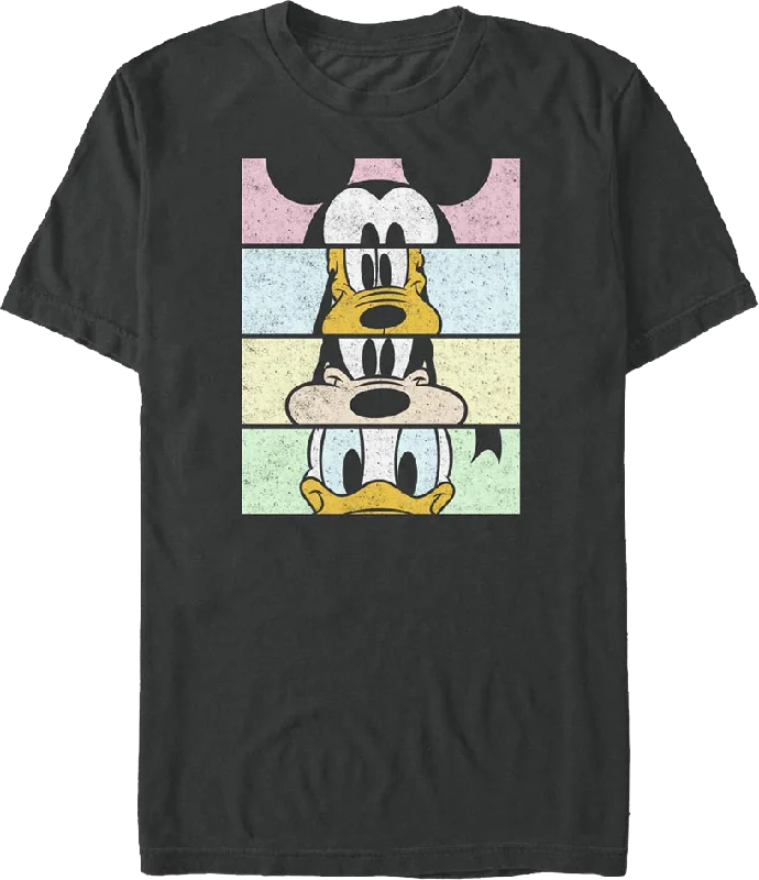 Mickey Pluto Goofy Donald Crop Tops Disney T-Shirt