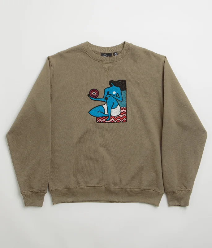 by Parra Future Visions Crewneck Sweatshirt - Stone Grey