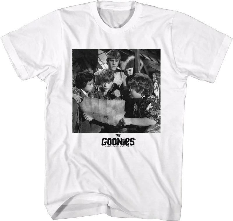 Black And White Attic Photo Goonies T-Shirt