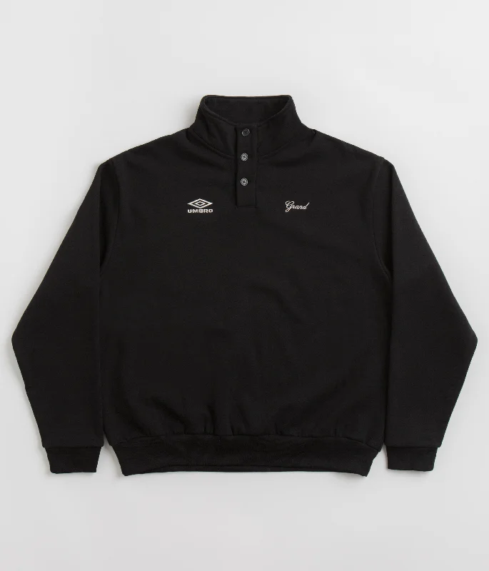 Grand Collection x Umbro Button Collar Sweatshirt - Black