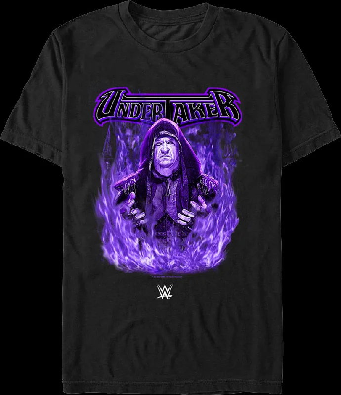 Purple Flames Undertaker T-Shirt