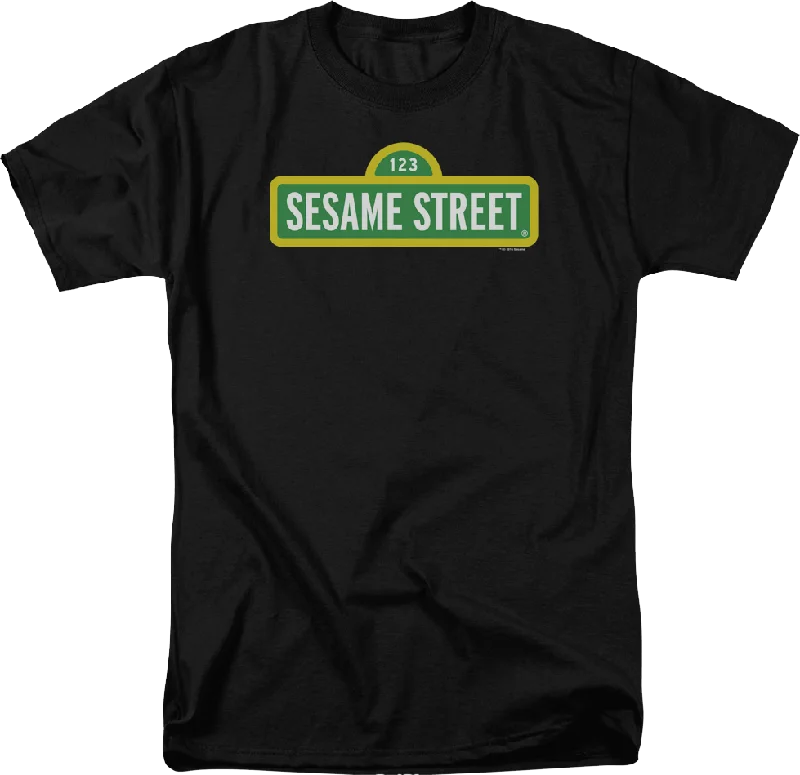 Black Sign Sesame Street T-Shirt