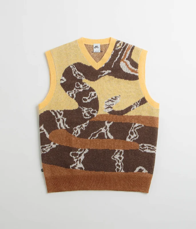 Nike SB Snake Sweater Vest - Celestial Gold / Light British Tan