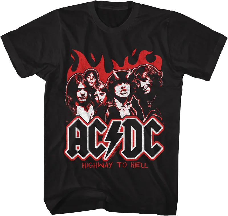 Highway To Hell Flames ACDC Shirt