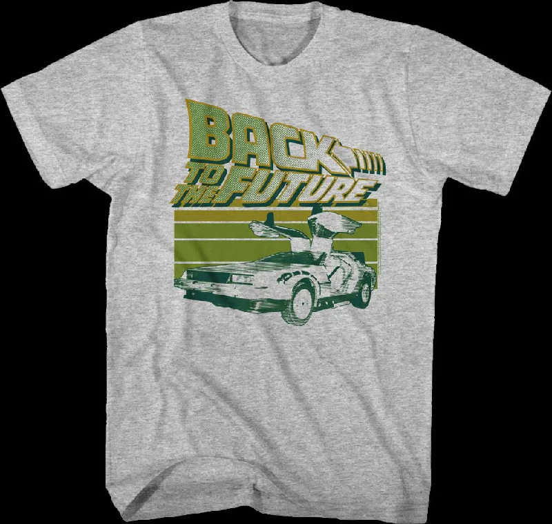 Retro Time Traveling DeLorean Back To The Future T-Shirt