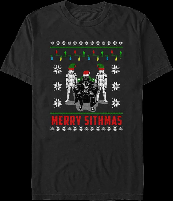 Festive Empire Faux Ugly Christmas Sweater Star Wars T-Shirt