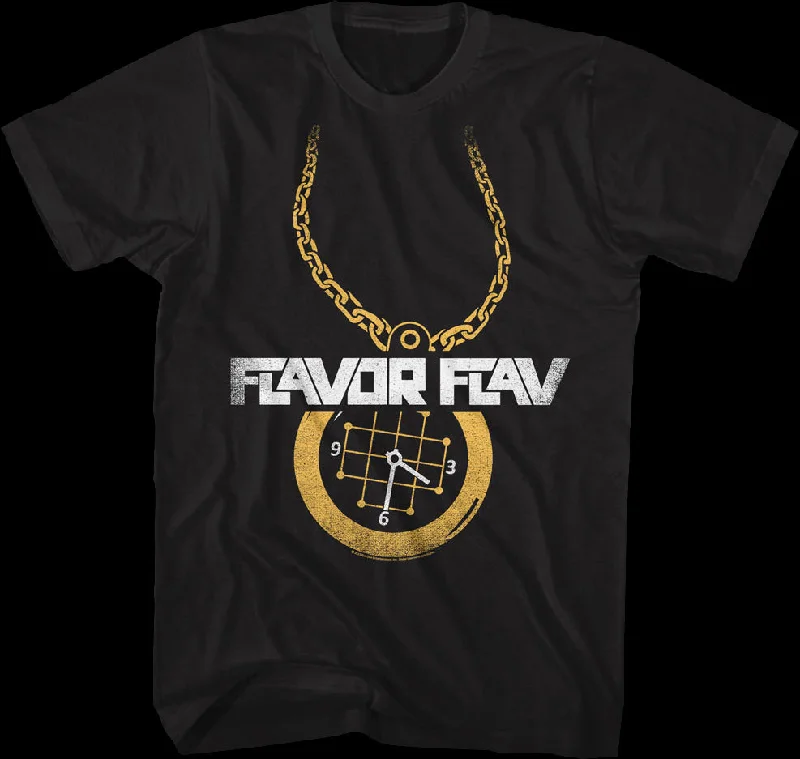 Clock Necklace Flavor Flav T-Shirt