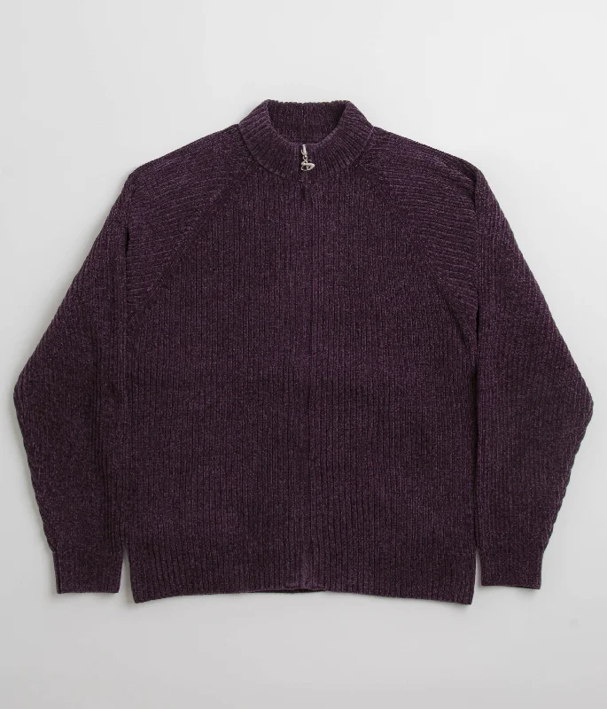 Yardsale Phantasy Chenille Full Zip Sweatshirt - Purple