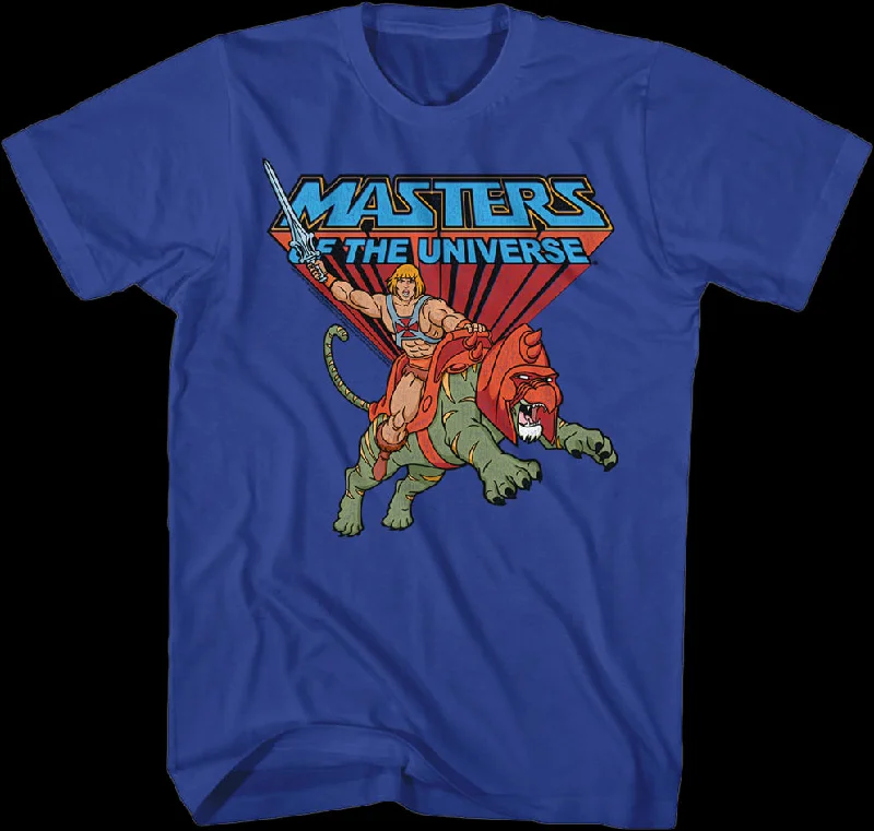 Battle Cat and He-Man Masters of the Universe T-Shirt