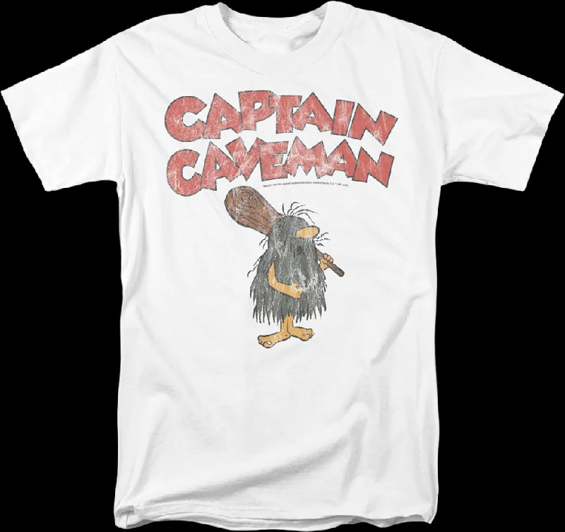 Vintage White Captain Caveman T-Shirt