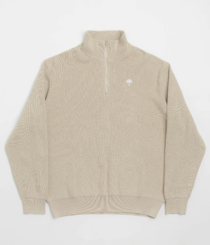 Helas Diploma Quarter Zip Sweatshirt - Beige