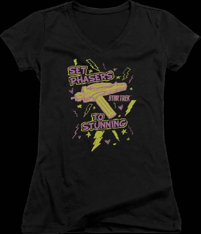 Ladies Set Phasers To Stunning Star Trek V-Neck Shirt