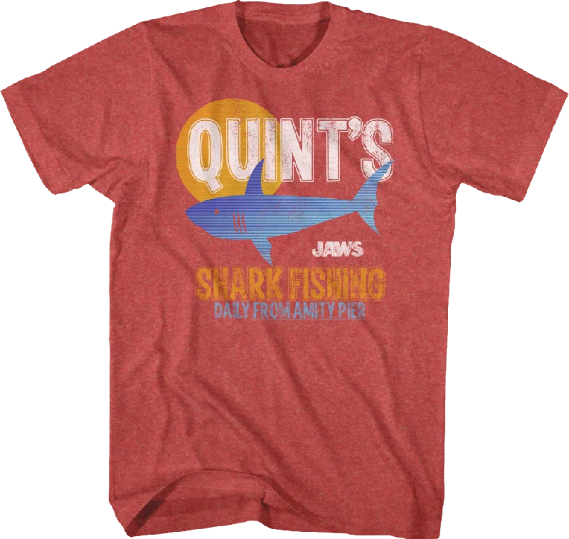 Quint's Shark Fishing Daily From Amity Pier Jaws T-Shirt