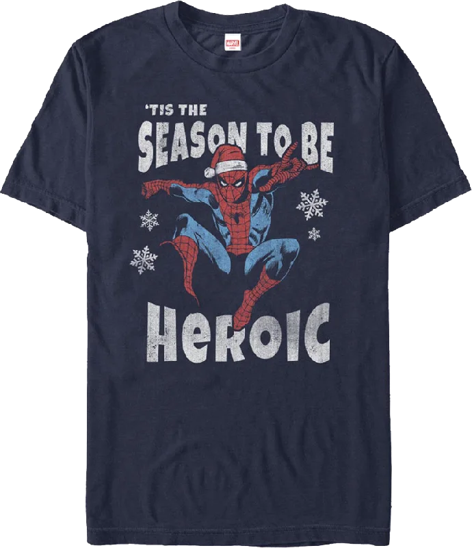 Spider-Man 'Tis The Season To Be Heroic Marvel Comics T-Shirt