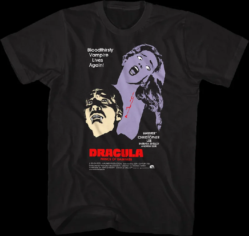 Dracula Prince Of Darkness Graphic Poster Hammer Films T-Shirt