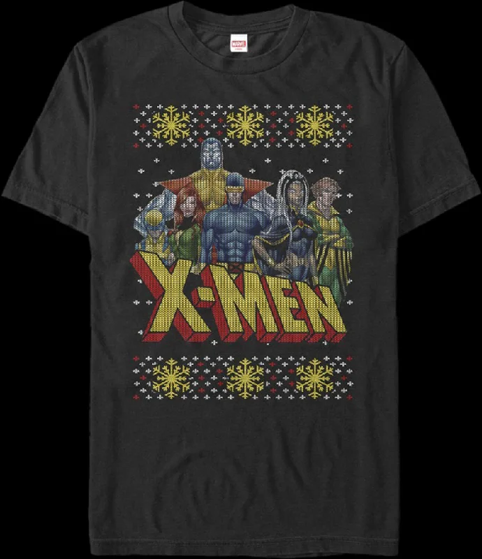 Faux Ugly Christmas Sweater X-Men T-Shirt