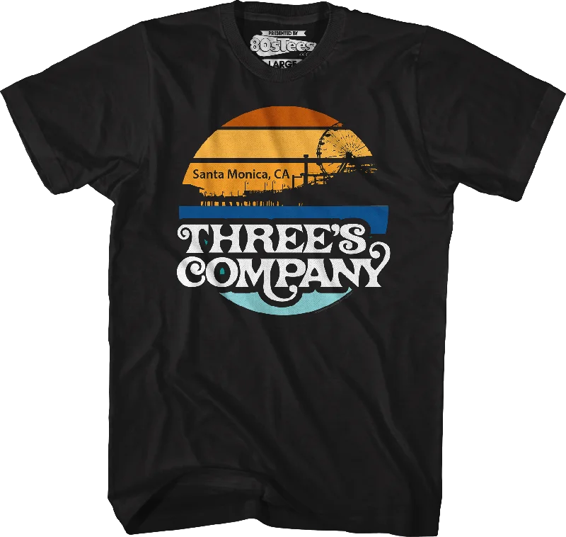 Santa Monica Sunset Three's Company T-Shirt