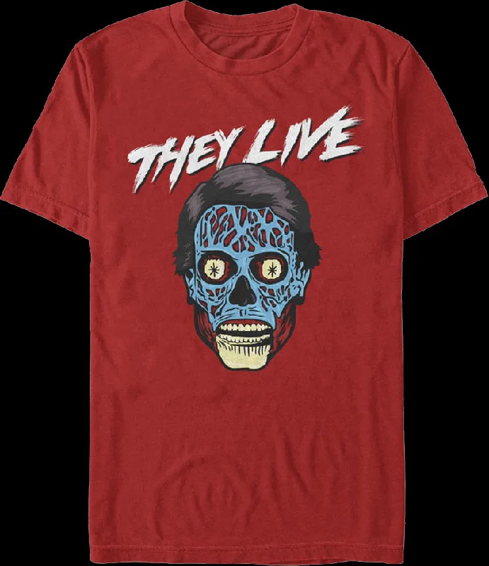 Red Alien They Live T-Shirt