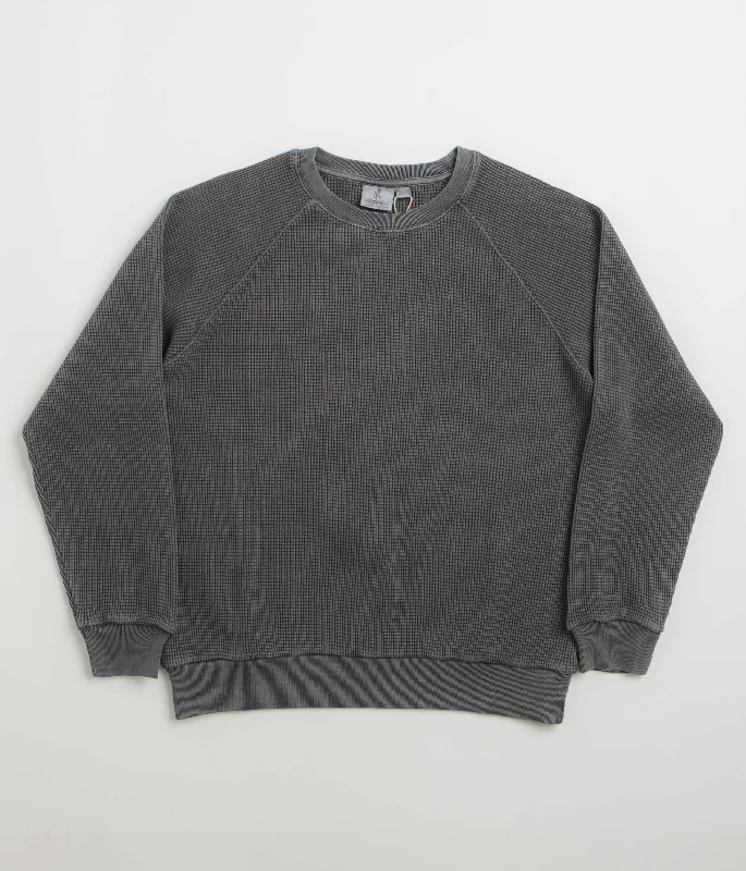 Gramicci Waffle Crewneck Sweatshirt - Pigment Black