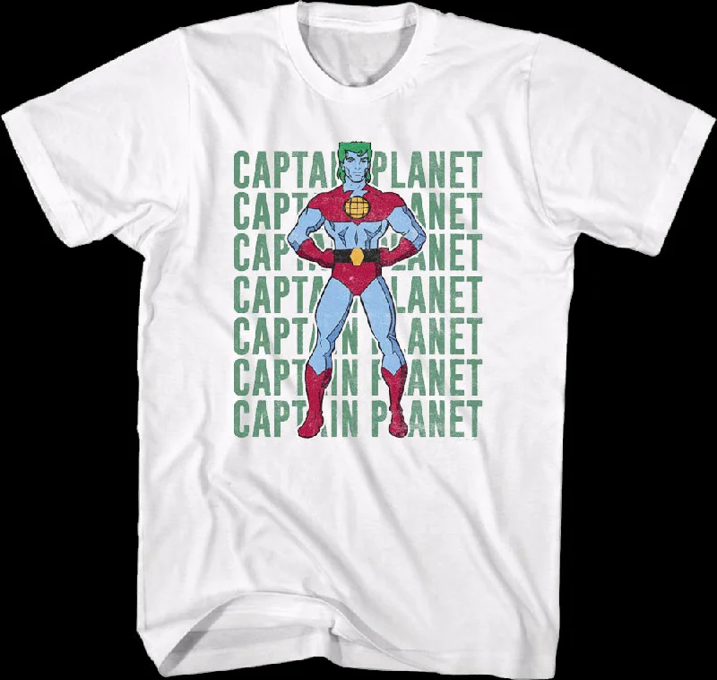 Stacked Logo Captain Planet T-Shirt