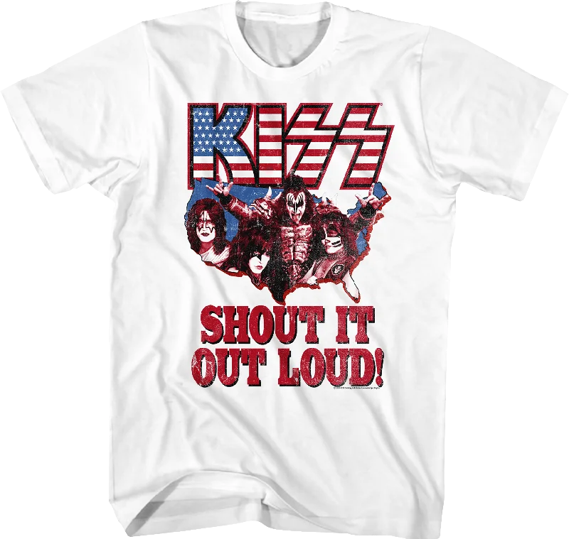 US Map Shout It Out Loud KISS T-Shirt