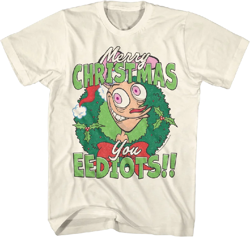 Merry Christmas You Eediots Ren And Stimpy T-Shirt