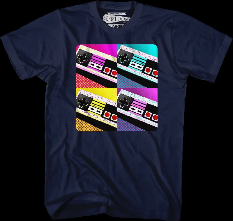 Pop Art Game Controllers Nintendo T-Shirt