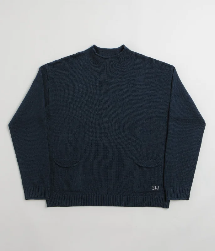 Service Works Mock Smock Sweatshirt - Navy