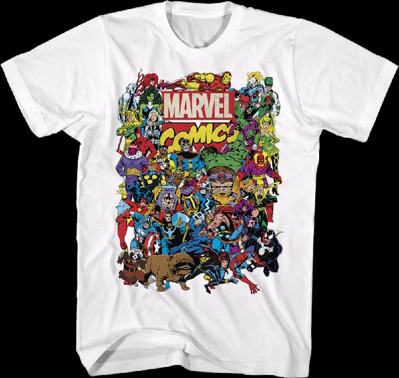 Greatest Characters Collage Marvel Comics T-Shirt