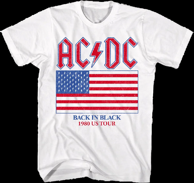 Back In Black 1980 US Tour ACDC T-Shirt