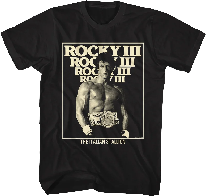 The Italian Stallion Poster Rocky III T-Shirt