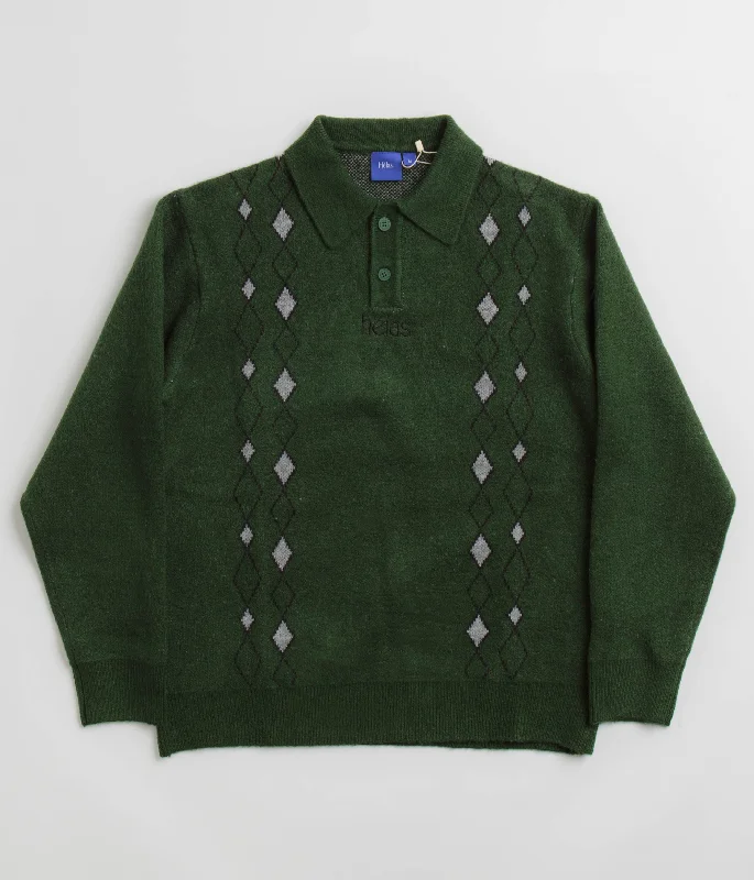 Helas Apres-Ski Polo Knit Sweatshirt - Green