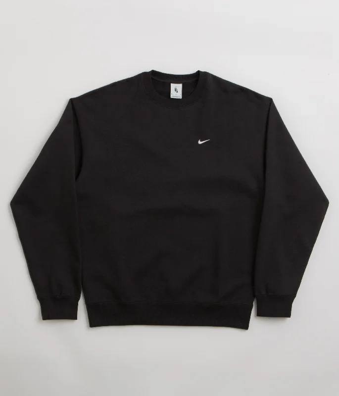 Nike Solo Swoosh Crewneck Sweatshirt - Black / White