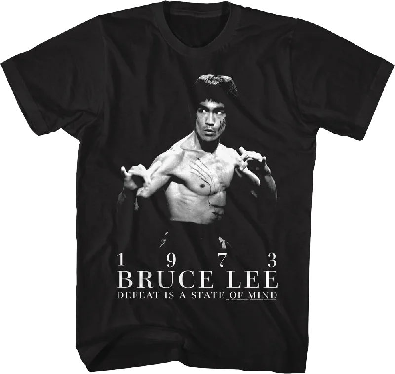 1973 Defeat Is A State Of Mind Bruce Lee T-Shirt