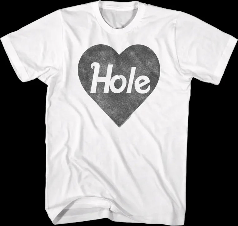 Black & White Heart Logo Hole T-Shirt