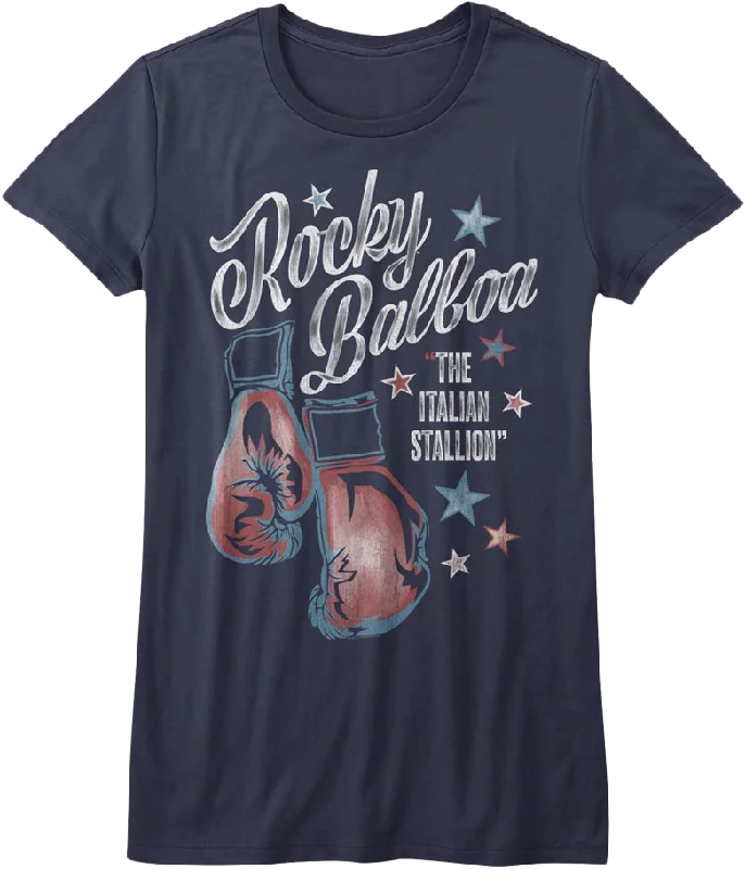 Ladies Boxing Gloves Rocky Shirt