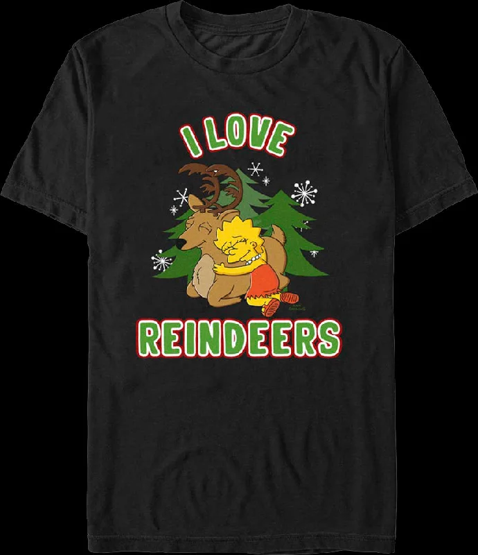 I Love Reindeers Simpsons T-Shirt