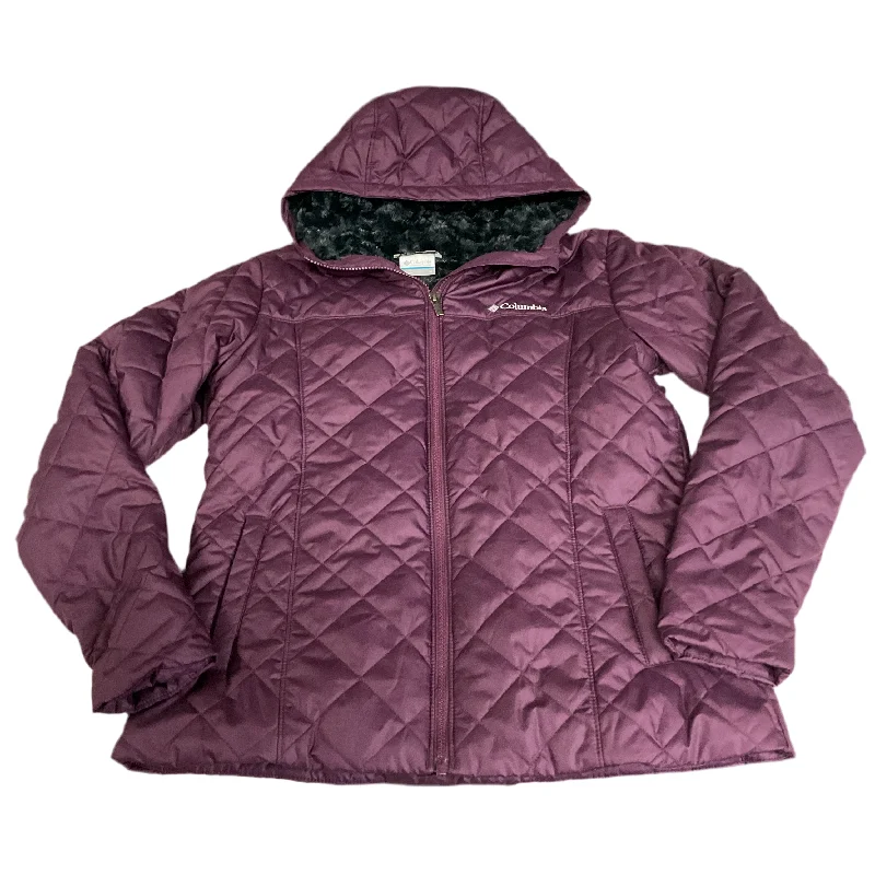 Jacket Puffer & Quilted By Columbia In Purple, Size:M