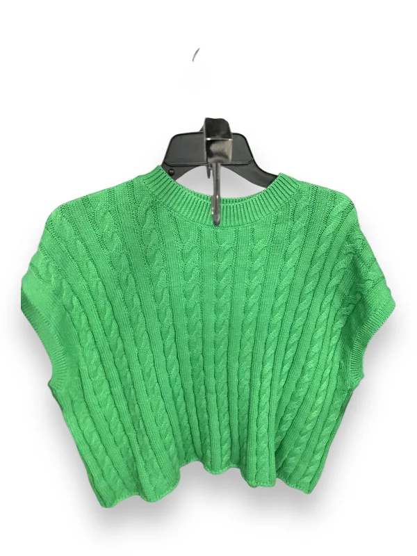 Vest Sweater By Clothes Mentor In Green, Size: M