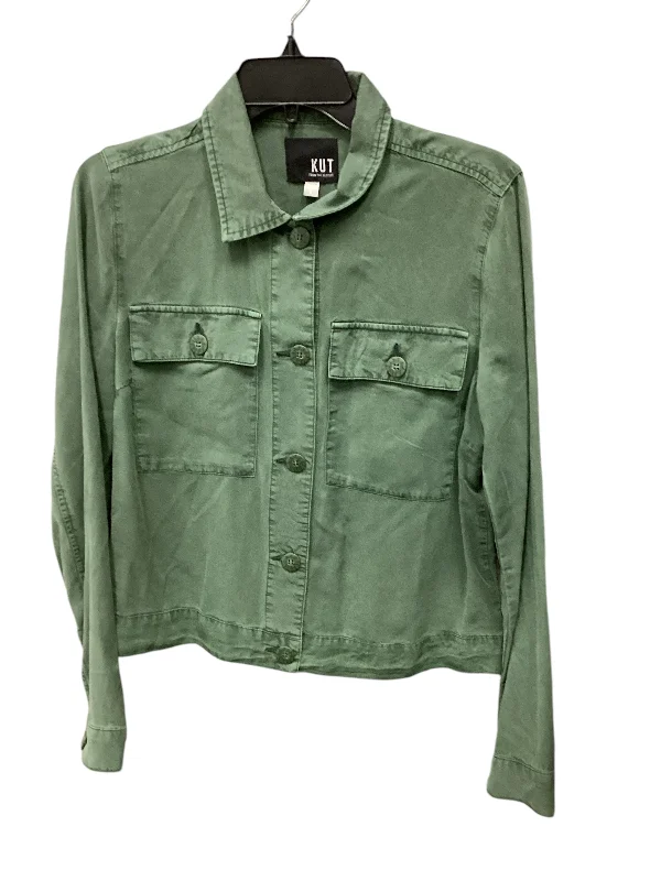 Jacket Denim By Kut In Green, Size: S