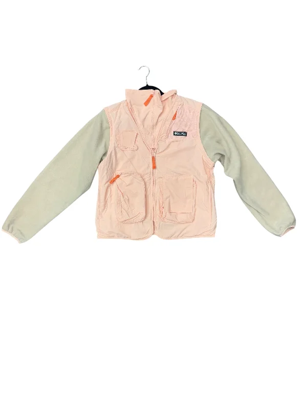 Jacket Windbreaker By Columbia In Peach, Size: L