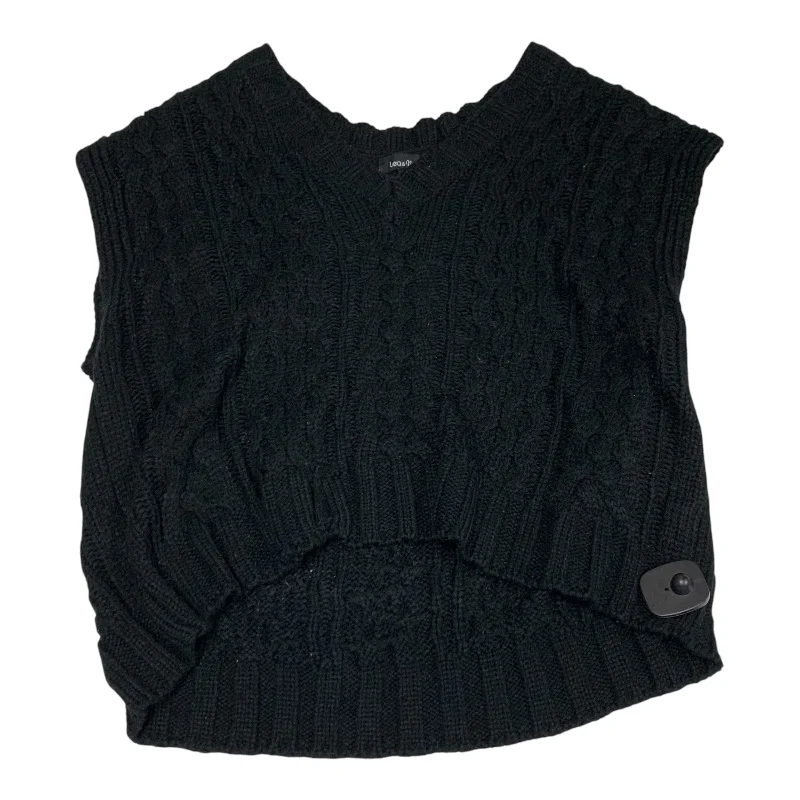 Vest Sweater By Lea & Viola In Black, Size: S