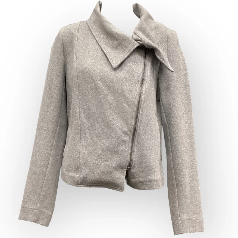 Jacket Fleece By Banana Republic In Grey, Size: M