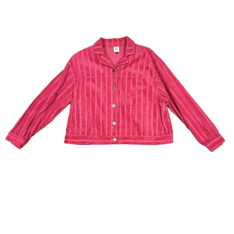 Jacket Denim By Cabi In Pink, Size: Xl